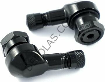 Eğri/L Açılı Kalıcı Motosiklet Lastik Sibobu Siyah