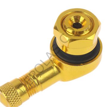 Eğri/L Açılı Kalıcı Motosiklet Lastik Sibobu Altın