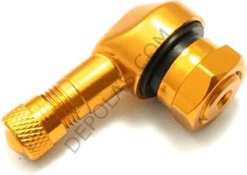 Eğri/L Açılı Kalıcı Motosiklet Lastik Sibobu Altın