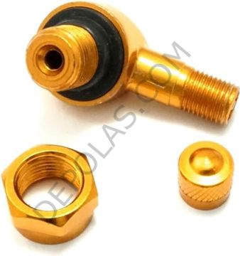 Eğri/L Açılı Kalıcı Motosiklet Lastik Sibobu Altın