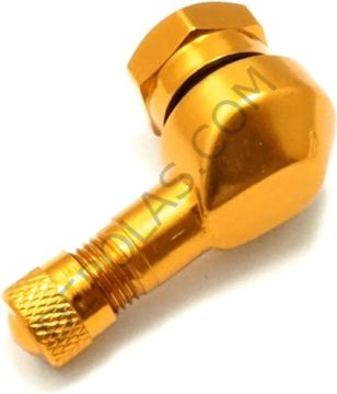 Eğri/L Açılı Kalıcı Motosiklet Lastik Sibobu Altın