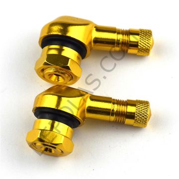 Eğri/L Açılı Kalıcı Motosiklet Lastik Sibobu Altın