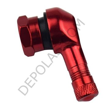 Eğri/L Açılı Kalıcı Motosiklet Lastik Sibobu Kırmızı