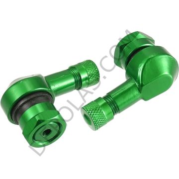 Eğri/L Açılı Kalıcı Motosiklet Lastik Sibobu Yeşil