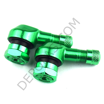 Eğri/L Açılı Kalıcı Motosiklet Lastik Sibobu Yeşil