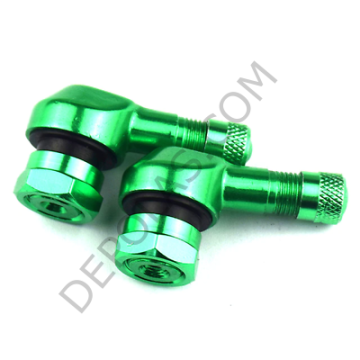 Eğri/L Açılı Kalıcı Motosiklet Lastik Sibobu Yeşil