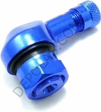 Eğri/L Açılı Kalıcı Motosiklet Lastik Sibobu Mavi