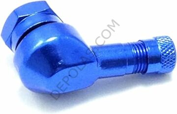 Eğri/L Açılı Kalıcı Motosiklet Lastik Sibobu Mavi