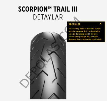 Pirelli Scorpion Trail III 100/90-19 57V Ön Motosiklet Lastiği